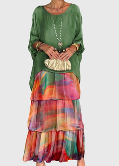 Susan™ | Long and Flowing Elegant Dress - Rossis Family Boutique Miami