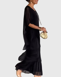 Susan™ | Long and Flowing Elegant Dress - Rossis Family Boutique Miami