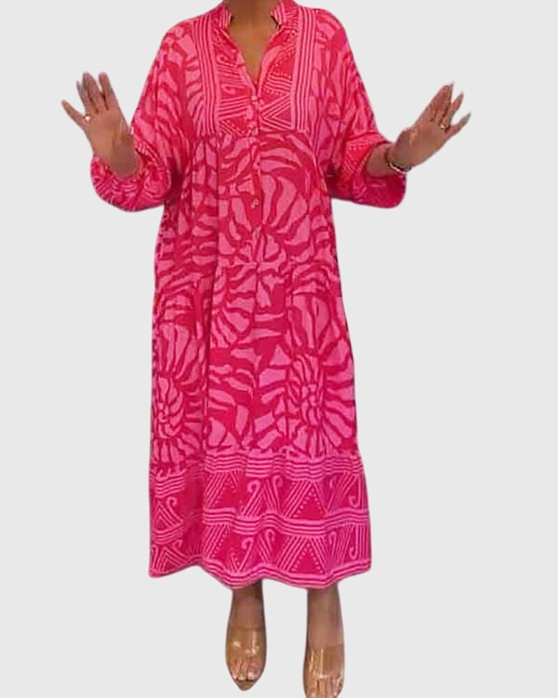 Mckinley™ | Maxi Dress With Elegant Print - Rossis Family Boutique Miami