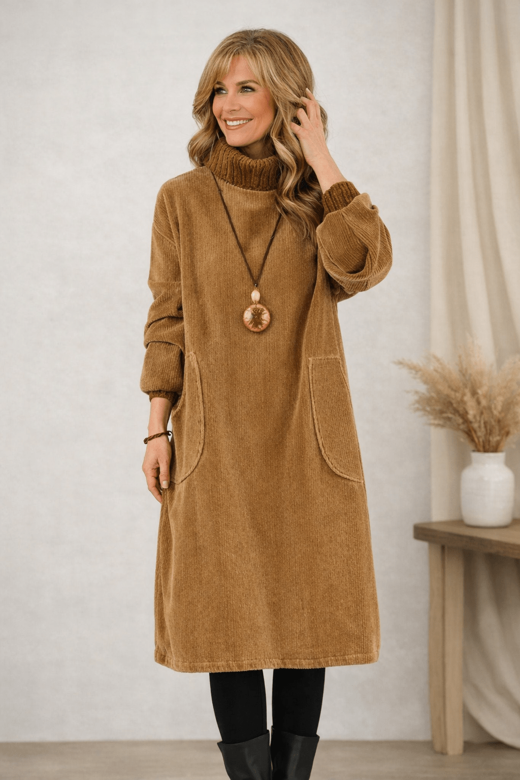 JENNIE | TURTLENECK MIDI DRESS - Rossis Family Boutique Miami