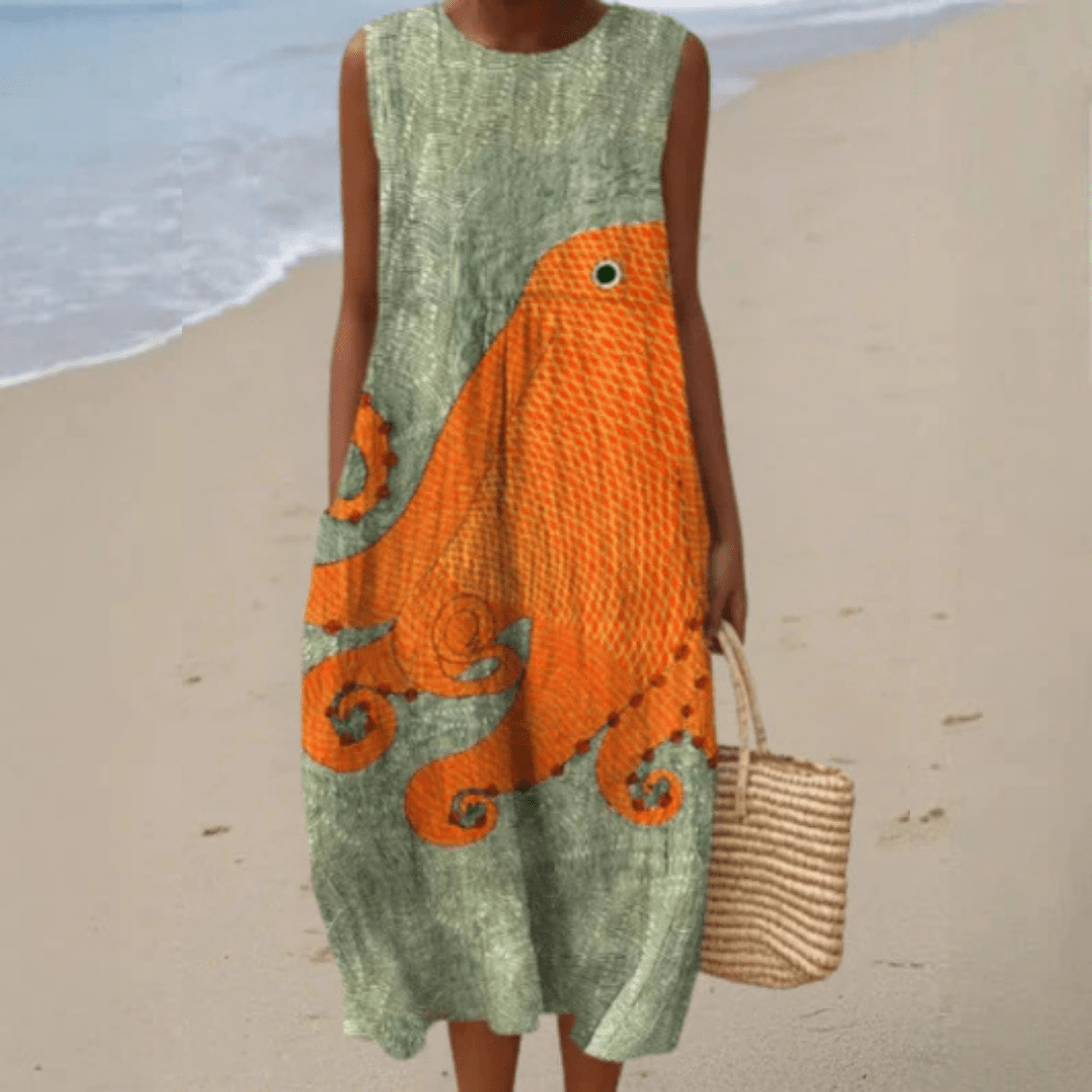 Tess | Oceanic Midi Dress - Rossis Family Boutique Miami