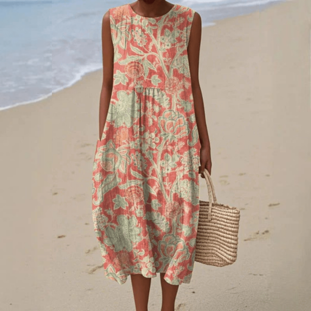 Beth | Floral Midi Dress - Rossis Family Boutique Miami