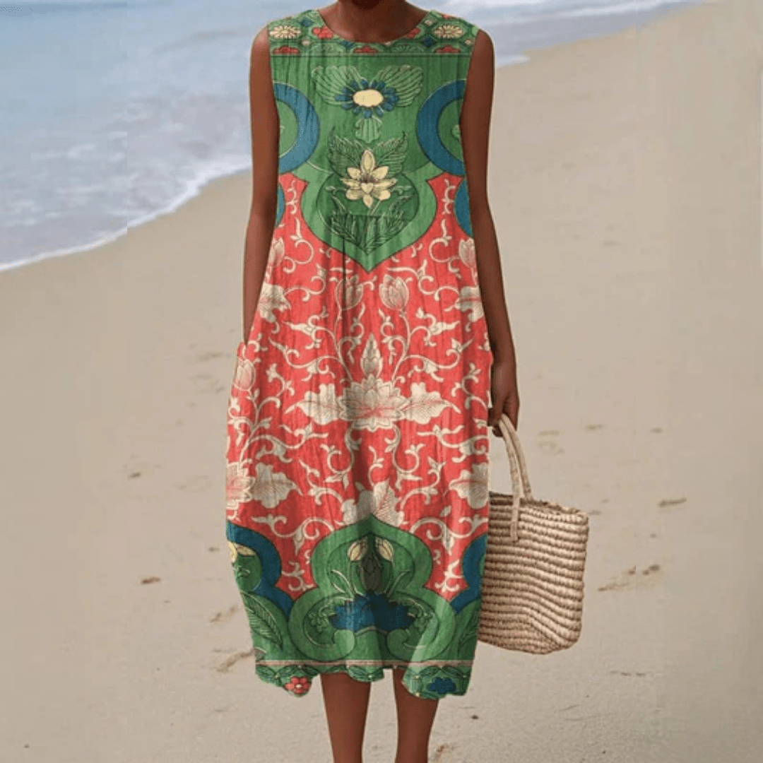 Vera | Bohemian Midi Dress - Rossis Family Boutique Miami