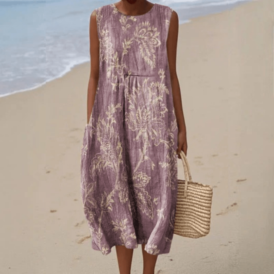 Mia | Floral Midi Dress - Rossis Family Boutique Miami