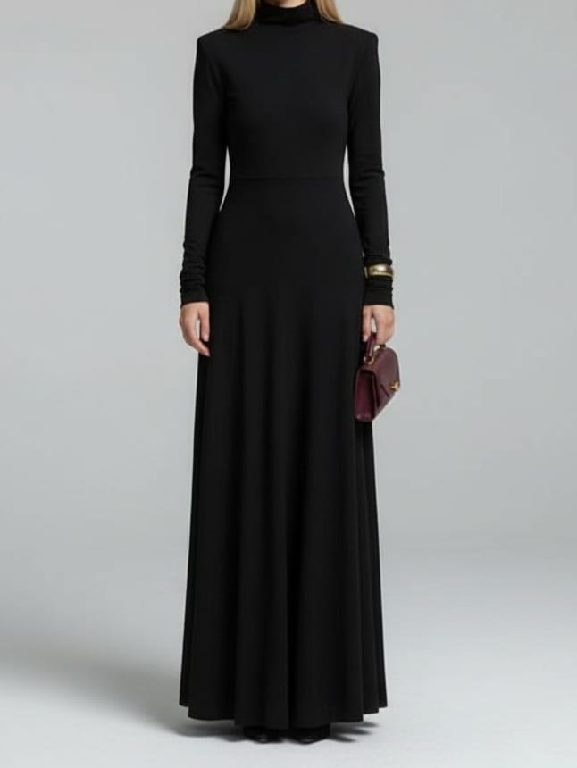 Ravenna Backless Long - Sleeve Dress - Luxe Atire