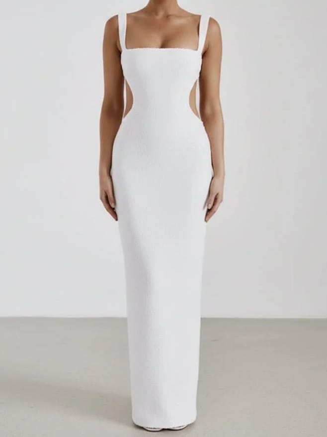 Luna Slinky Lace Maxi Dress - Luxe Atire