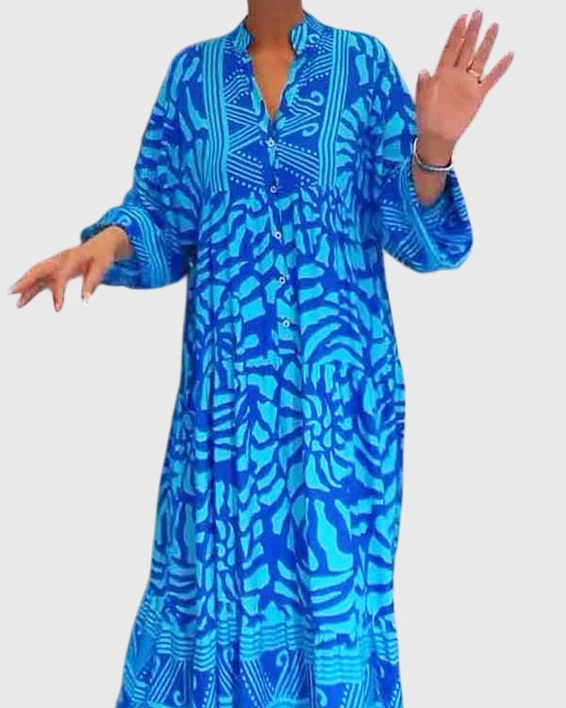 Mckinley™ | Maxi Dress With Elegant Print - Rossis Family Boutique Miami