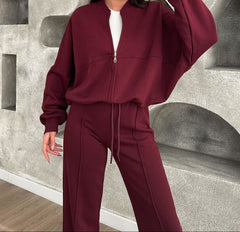 Essential Zip - Up Lounge Set - Luxe Atire