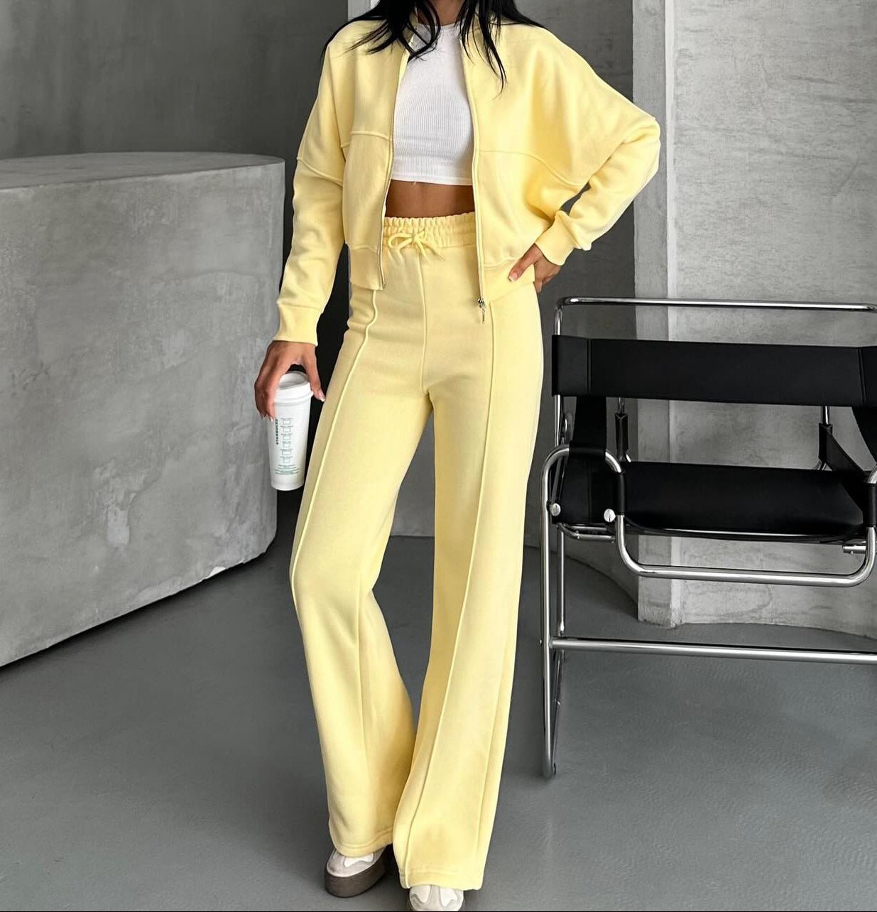 Essential Zip - Up Lounge Set - Luxe Atire